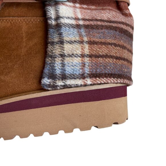 NWOT MUK LUKS Slope Nikki Boots Wear 3-Way Plaid Flannel Plush Western Boho-8W - Picture 13 of 16